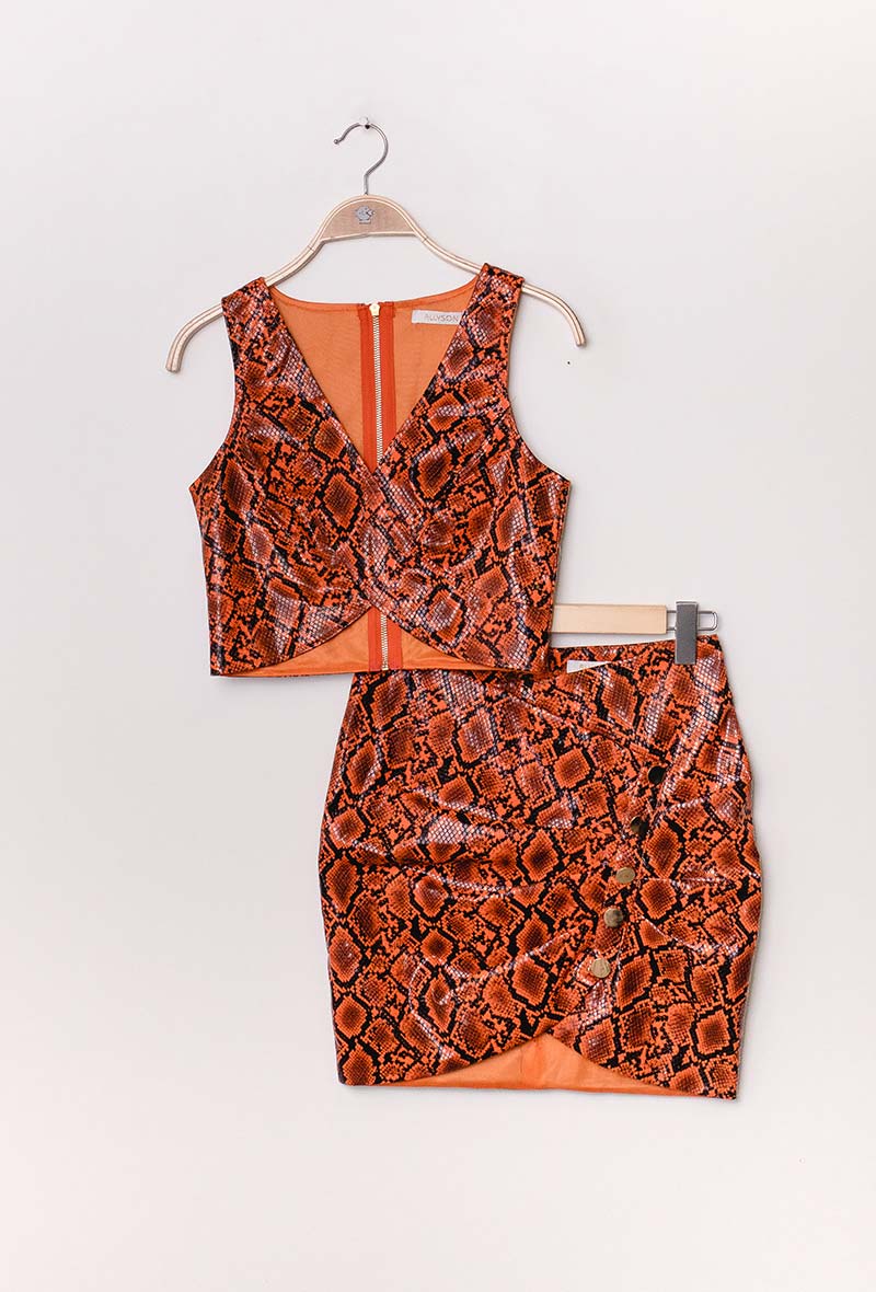 D-Orcy Python Orange Set - BIGSTYLZ