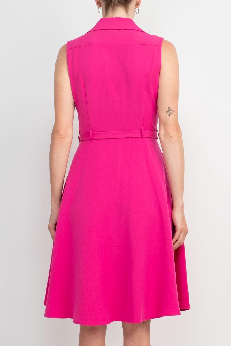 Button Down BLUE DRESS | Side Pockets - BIGSTYLZ